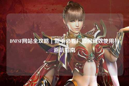 DNFSF網站全攻略｜新手必看！如何高效使用與避坑指南
