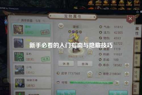 新手必看的入門指南與隱藏技巧