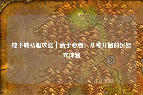 地下城私服攻略｜新手必看！從零開始的沉浸式體驗