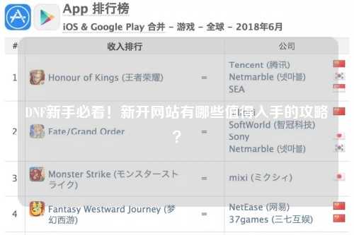 DNF新手必看！新開網(wǎng)站有哪些值得入手的攻略？