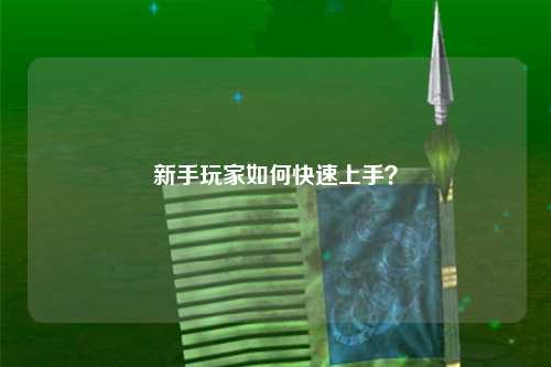 新手玩家如何快速上手？